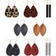 8pairs Leather Earrings Lightweight Teardrop Dangle Earrings Leaf Leopard Print Earrings Set For Women Girls 8pairs Leather Earrings Lightweight Teardrop Dangle Earrings Leaf Leopard Print Earrings Set For Women Girls